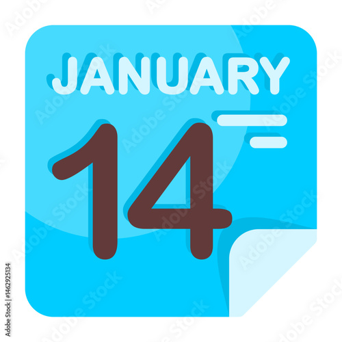 14 January Calendar Icon