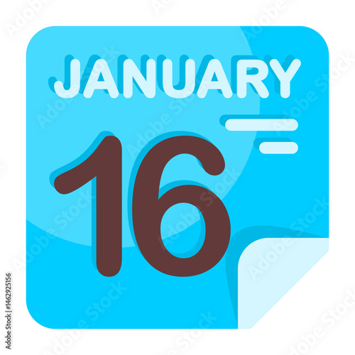16 January Calendar Icon