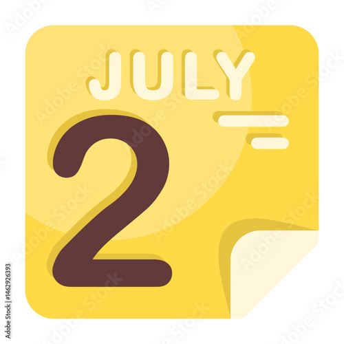 2 July Calendar Icon