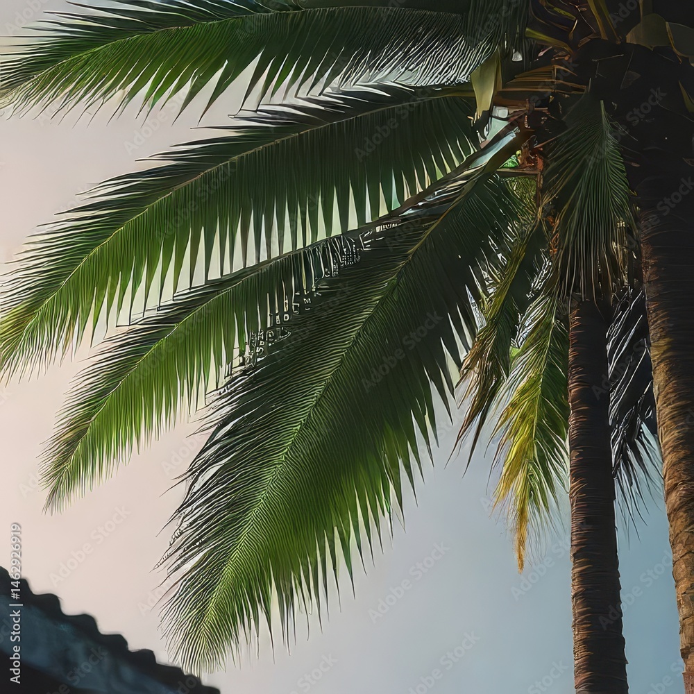 Fototapeta premium green palm tree