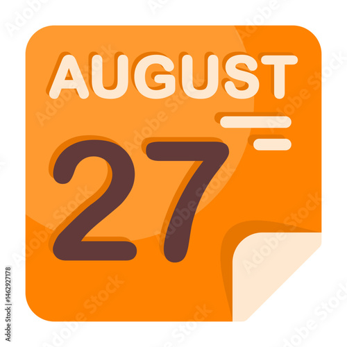 27 August Calendar Icon