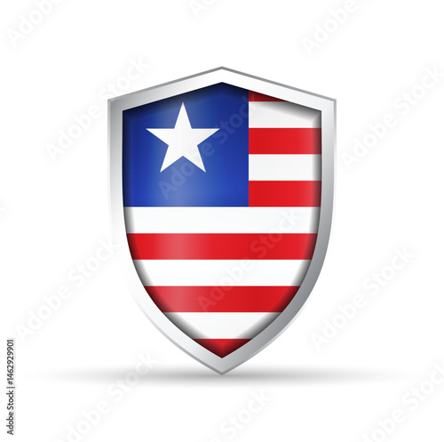Liberia Flag Glossy Shield Icon Free Download Liberia Flag Glossy Shield Icon - GFXLoad
