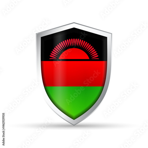 Free Download Malawi Flag Glossy Shield Icon - GFXLoad
