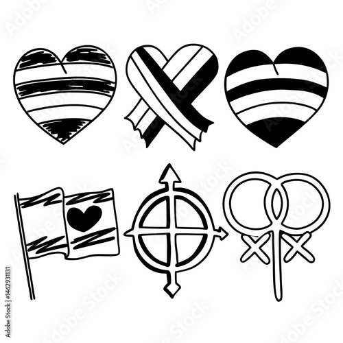 LGBTQ+ Pride Line Art Collection