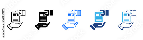Handover Icon Set With Multiple Style Collection 
