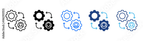 Project Management Icon Set With Multiple Style Collection 