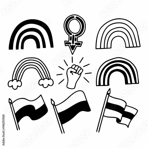 LGBTQ+ Pride Line Art Collection