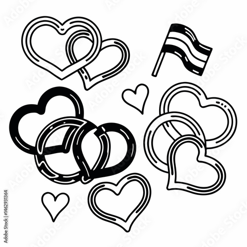 Pride Month Continuous Line Art