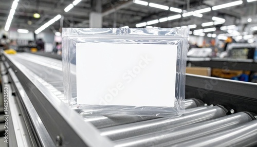 Plastic Clamshell Packaging on Checkout Conveyor Belt