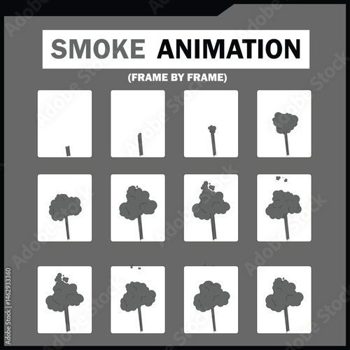Vector Smoke FX Sprite Sheet Pack, Cloud, wind, Tea Steam, Smoke Explosion & More, steam smoke, 2D Game & Animation