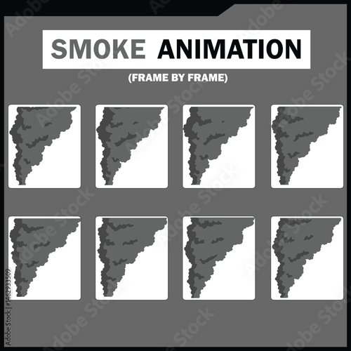Vector Smoke FX Sprite Sheet Pack, Cloud, wind, Tea Steam, Smoke Explosion & More, steam smoke, 2D Game & Animation