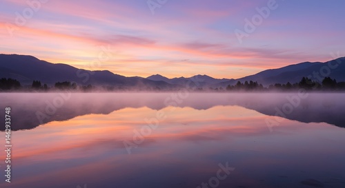 sunrise in the mountains