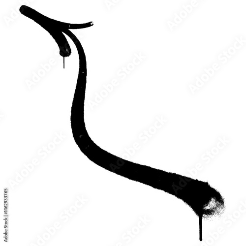 spray can arrow, graffiti style graphic element