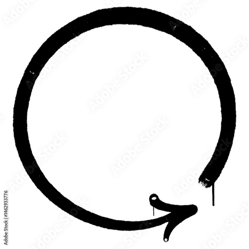 spray can arrow, graffiti style graphic element