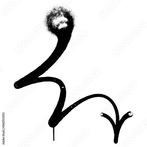 spray arrow graffiti style element