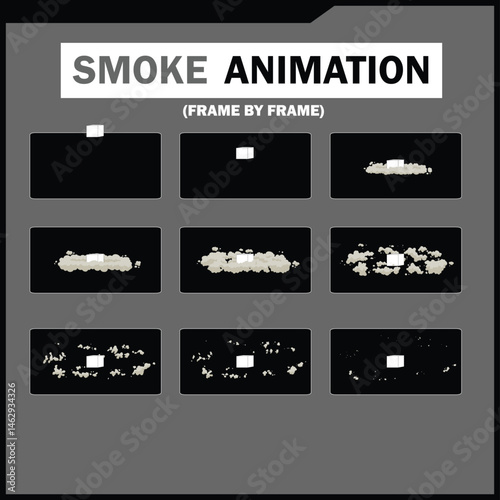 Vector Smoke FX Sprite Sheet Pack, Cloud, wind, Tea Steam, Smoke Explosion & More, steam smoke, 2D Game & Animation