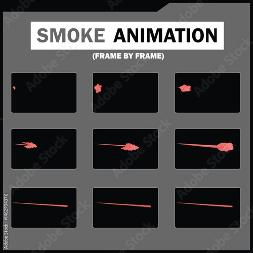 Vector Smoke FX Sprite Sheet Pack, Cloud, wind, Tea Steam, Smoke Explosion & More, steam smoke, 2D Game & Animation