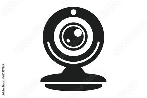 A simple black webcam shows a modern design that enhances video communications everywhere