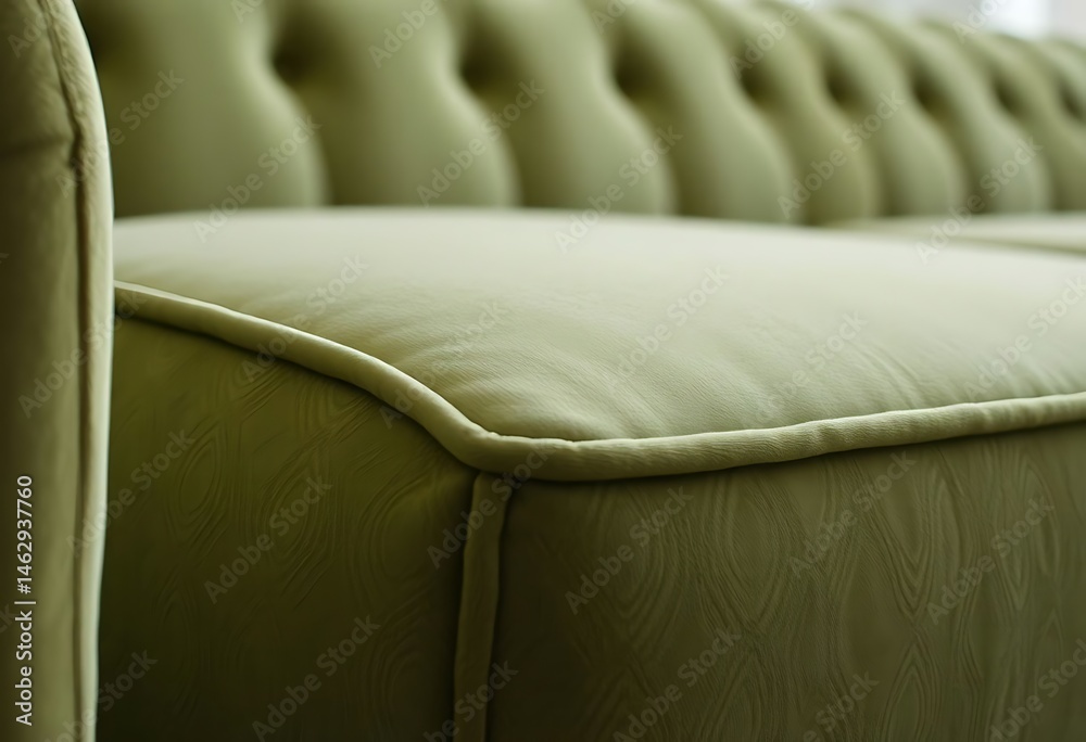 Obraz premium close up of a green couch with buttons