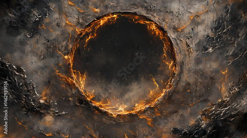 circular fiery void