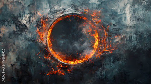 circular fiery void