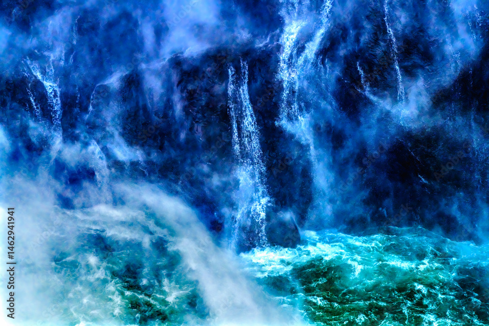 Colorful Snoqualme Falls Waterfall Abstract Washington State Pacific Northwest
