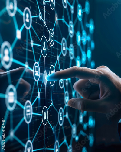 Automation of workflow with artificial intelligence AI. Intelligent process automation IA or robotic process automation RPA technology