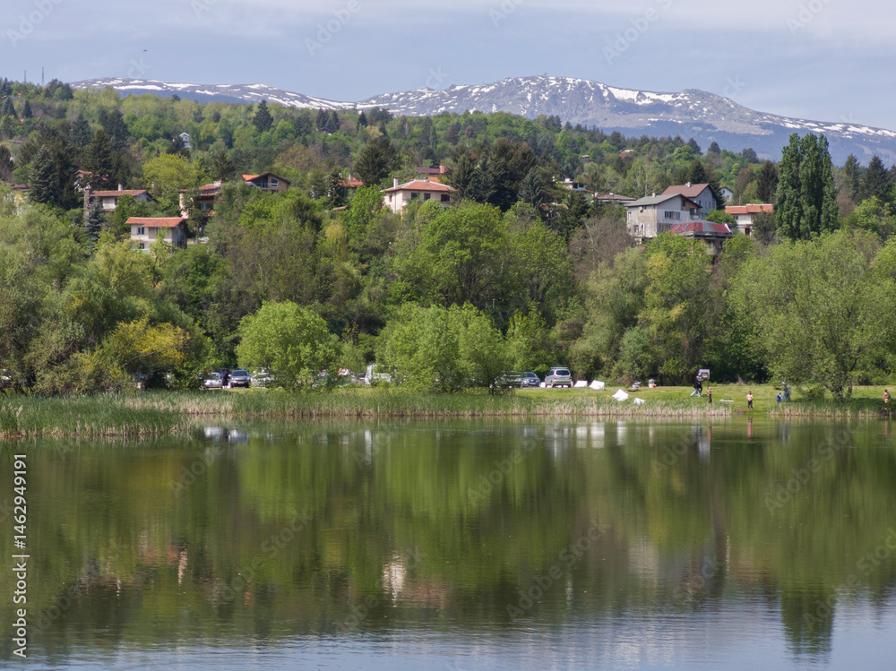 Spring Landscape of Pancharevo lake, Bulgaria