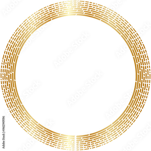 Golden Circle, golden border, golden wedding ornament, luxurious gold circle
