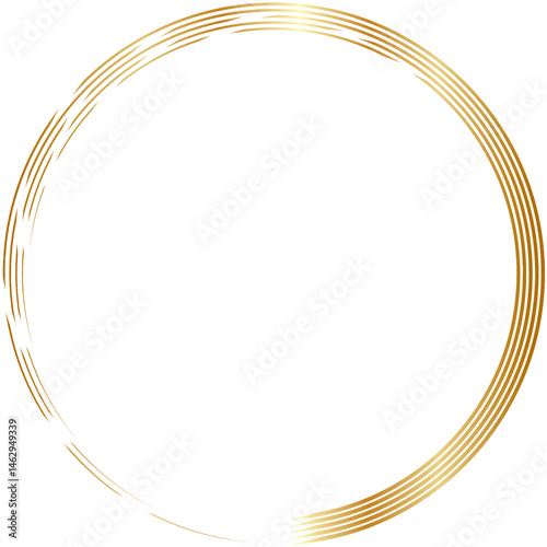 Golden Circle, golden border, golden wedding ornament, luxurious gold circle