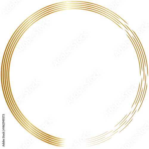 Golden Circle, golden border, golden wedding ornament, luxurious gold circle