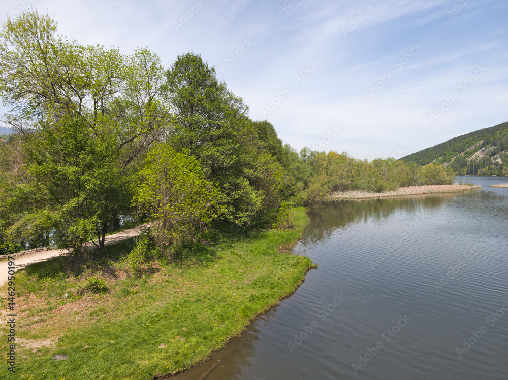 Spring Landscape of Pancharevo lake, Bulgaria