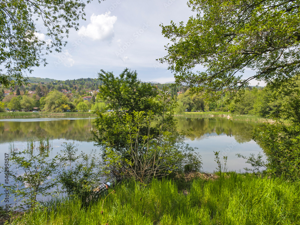 Spring Landscape of Pancharevo lake, Bulgaria