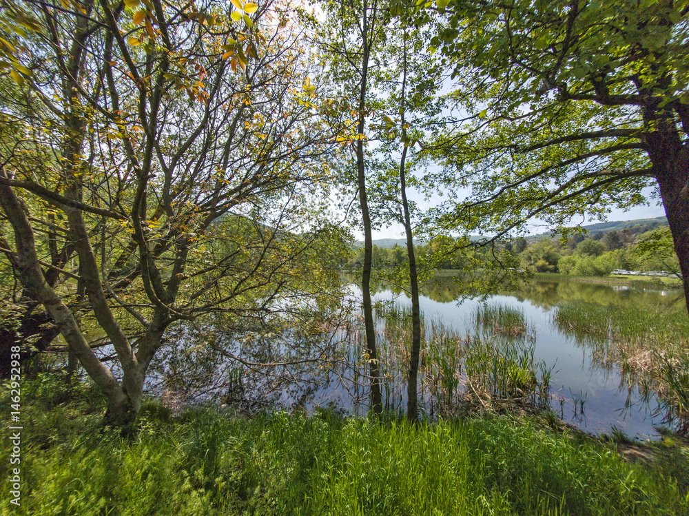 Spring Landscape of Pancharevo lake, Bulgaria