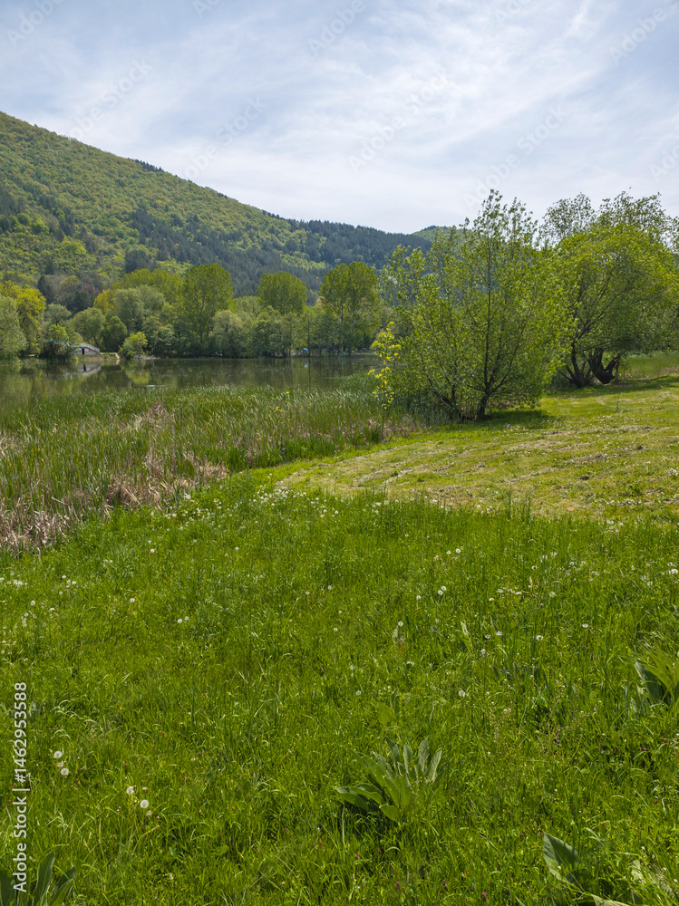 Spring Landscape of Pancharevo lake, Bulgaria