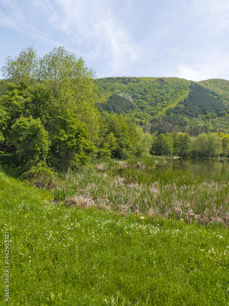 Spring Landscape of Pancharevo lake, Bulgaria