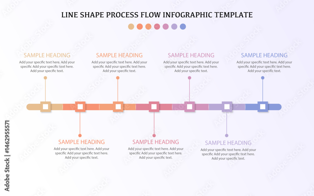 Fototapeta premium Line shape infographics template design, Infographic Line Shapes Vectors, Infographic with options