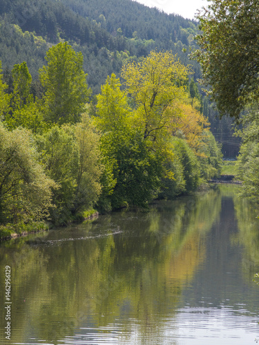 Obraz na płótnie Spring Landscape of Pancharevo lake, Bulgaria w salonie