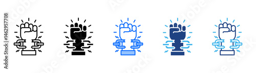 Freedom Icon Set With Multiple Style Collection 