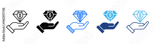 Value Icon Set With Multiple Style Collection 