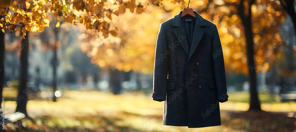 Obraz premium Experience the elegance of premium wool coats in a refined modern lifestyle setting