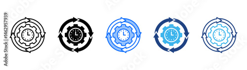 Consistency Icon Set With Multiple Style Collection 