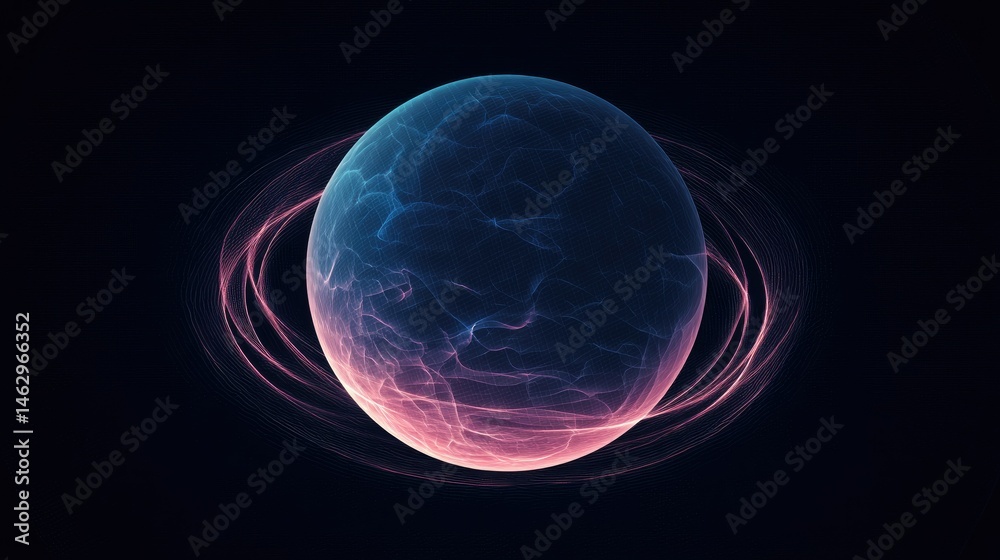 A glowing sphere surrounded by swirling energy, representing cosmic or scientific themes. A glowing sphere surrounded by swirling energy, representing cosmic or scientific themes.