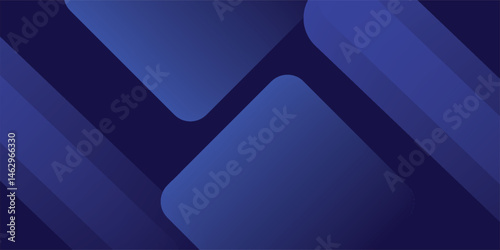 Abstract blue background with glowing geometric lines. Modern blue gradient square shape design. Futuristic technology concept. Suit for brochure, corporate, website, poster, banner, cover modern
