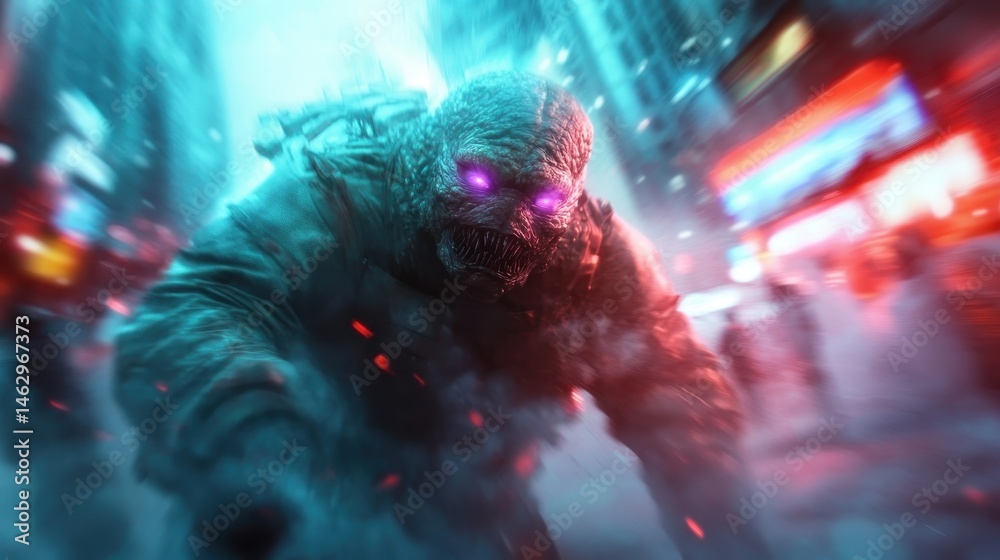 An eerie depiction of a dark figure with glowing eyes in a foggy, urban environment, creating a suspenseful atmosphere that evokes feelings of danger and intrigue. An eerie depiction of a dark figure with glowing eyes in a foggy, urban environment, creating a suspenseful atmosphere that evokes feelings of danger and intrigue.
