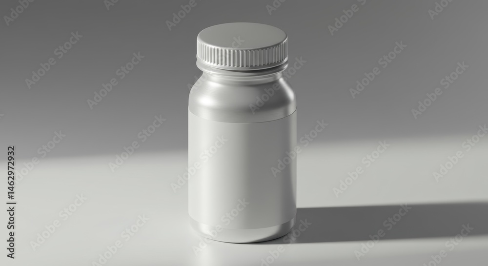 White Bottle with Label White Bottle with Label