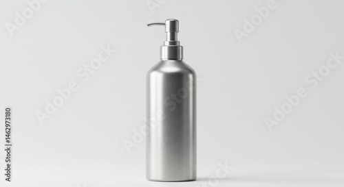 Silver Bottle with Pump