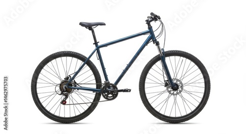 Blue Bike Isolated on White Background