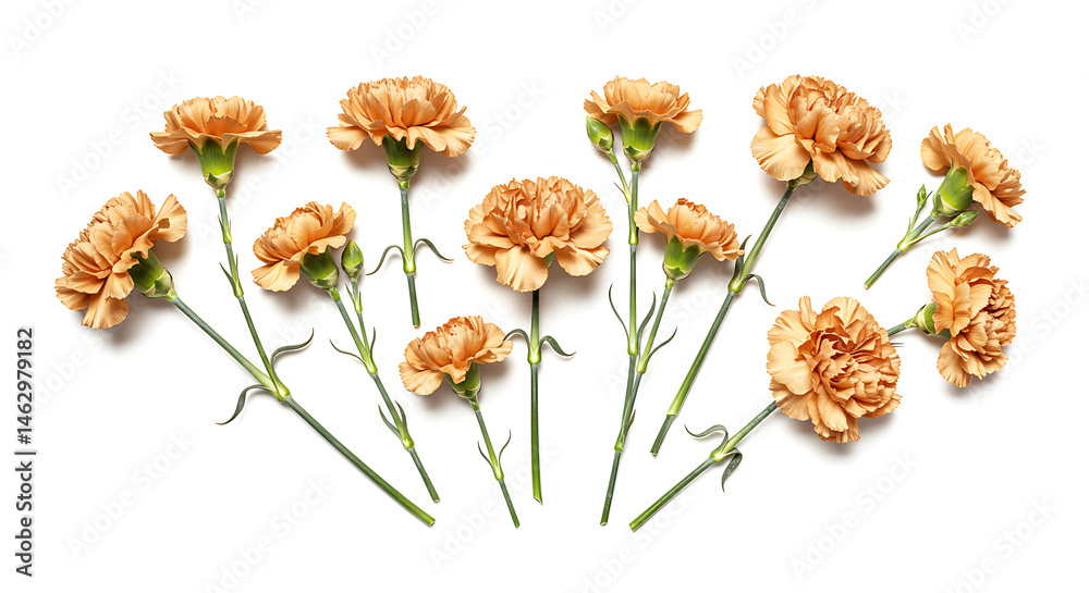 Obraz premium Peach Carnations: A Delicate Floral Arrangement