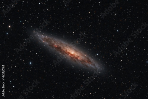 Obraz na płótnie Messier 108 galaxy shining in the immensity of the universe w salonie